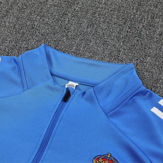 25/26 Real Madrid Training Light Blue Kids Size Tracksuit - Premium Quality Jersey at FootballPrestige.com