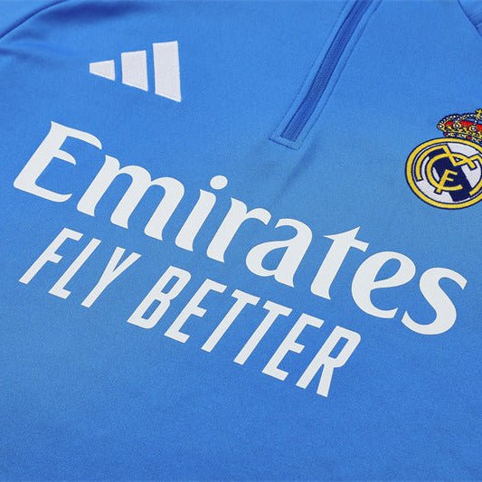 25/26 Real Madrid Training Light Blue Kids Size Tracksuit - Premium Quality Jersey at FootballPrestige.com