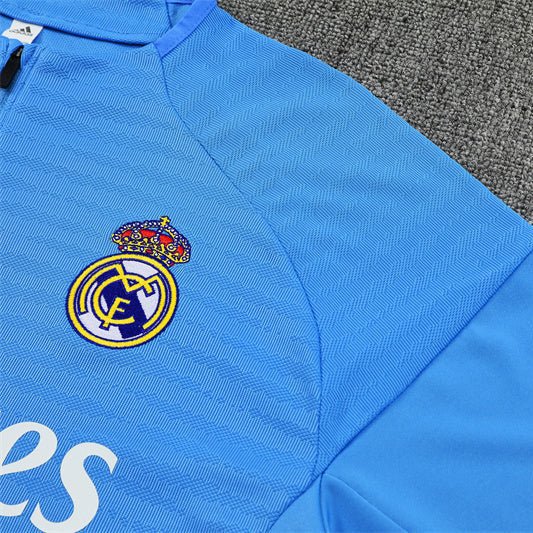 25/26 Real Madrid Training Light Blue Kids Size Tracksuit - Premium Quality Jersey at FootballPrestige.com
