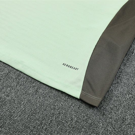 25/26 Real Madrid Training Lime Green Kids Size Tracksuit - Premium Quality Jersey at FootballPrestige.com