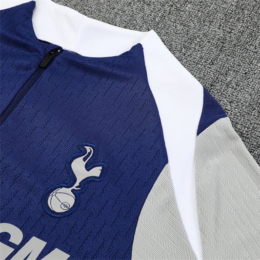 25/26 Tottenham Training Blue Kids Size Tracksuit - Premium Quality Jersey at FootballPrestige.com