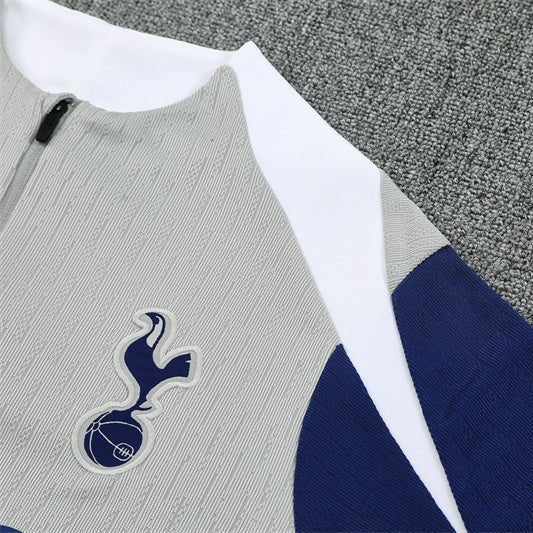 25/26 Tottenham Training Grey Kids Size Tracksuit - Premium Quality Jersey at FootballPrestige.com