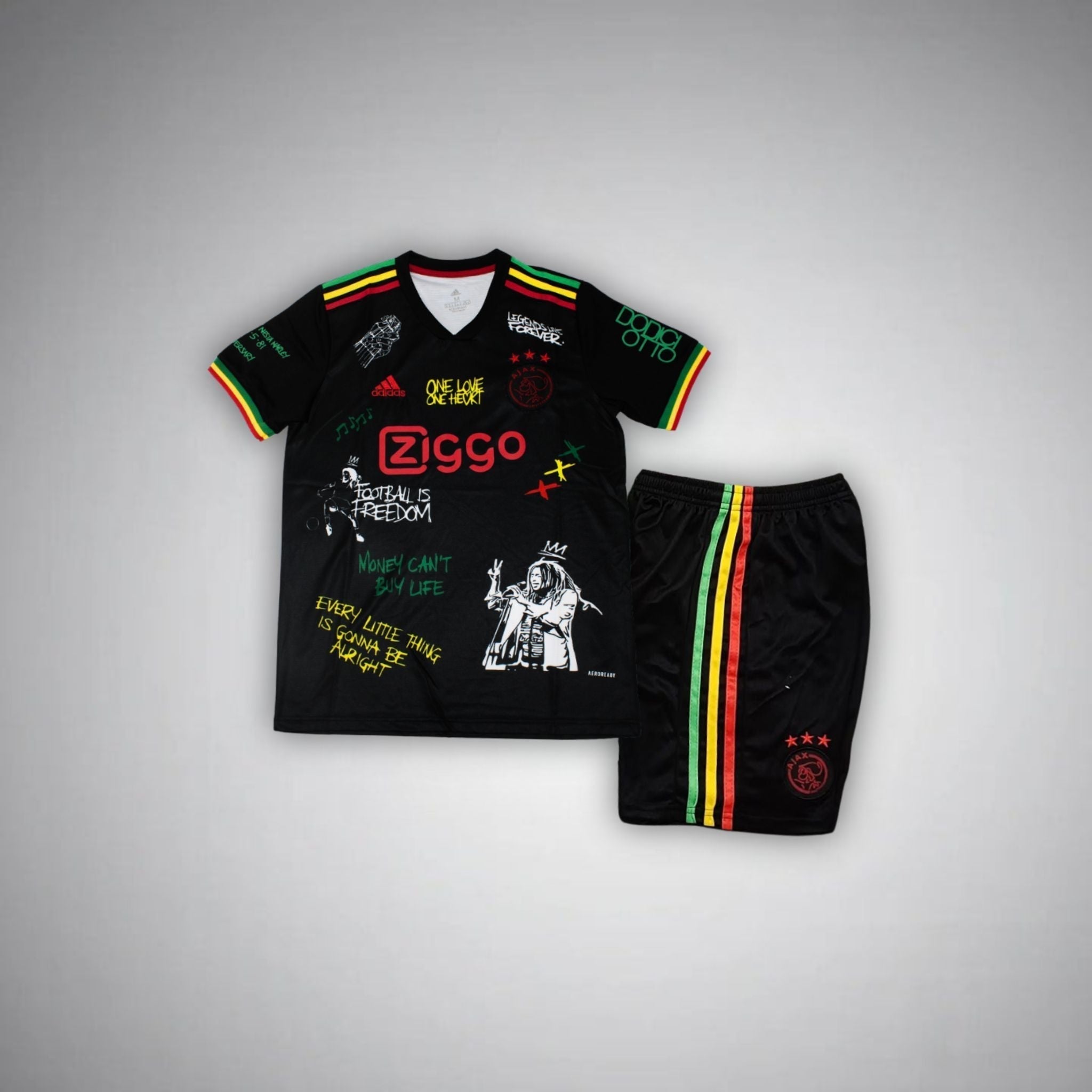 Ajax "Bob Marley" Premium Kids Size Kit - Premium Quality Jersey at FootballPrestige.com