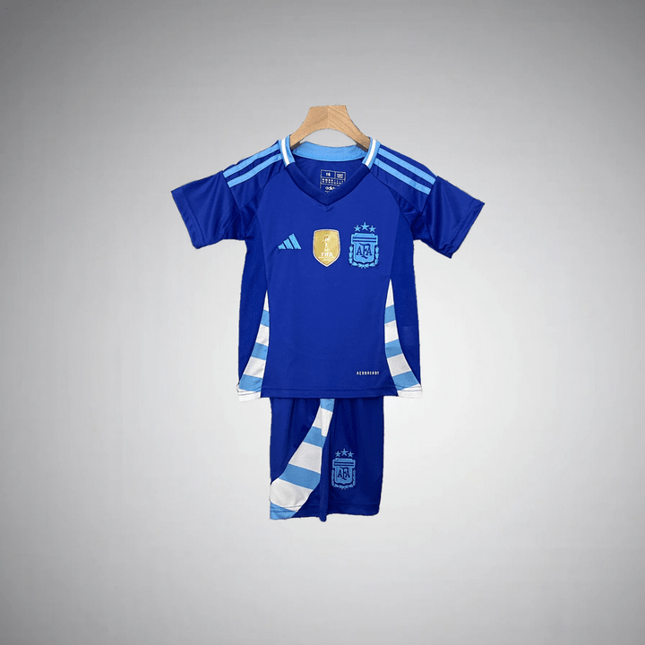 Argentina 2024 Away Kids Size Kit - Premium Quality Jersey at FootballPrestige.com