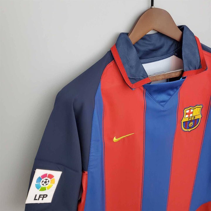 Barcelona 2003 - 2004 Retro Home Kit - Premium Quality Jersey at FootballPrestige.com