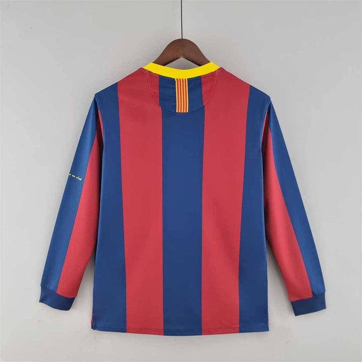 Barcelona 2010 - 2011 Long Sleeve Home Kit - Premium Quality Jersey at FootballPrestige.com