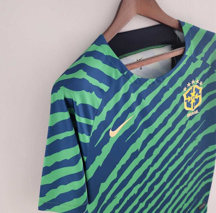 Brazil 2022 Pre - match Kit - Premium Quality Jersey at FootballPrestige.com