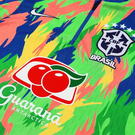 Brazil "Tropical Inferno" Premium Kids Size Tracksuit - Premium Quality Jersey at FootballPrestige.com