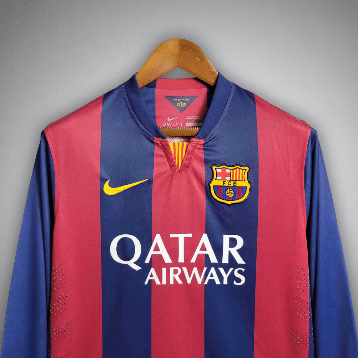 FC Barcelona 2014 - 2015 Long Sleeve Home Kit - Premium Quality Jersey at FootballPrestige.com