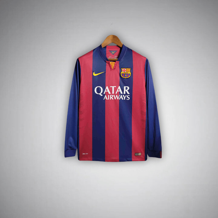 FC Barcelona 2014 - 2015 Long Sleeve Home Kit - Premium Quality Jersey at FootballPrestige.com