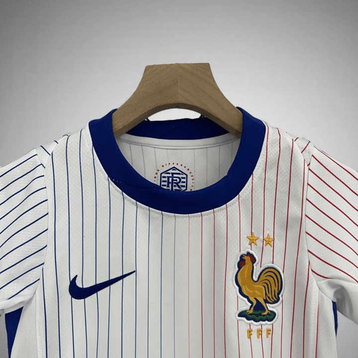 France 2024 Away Kids Size Kit - Premium Quality Jersey at FootballPrestige.com