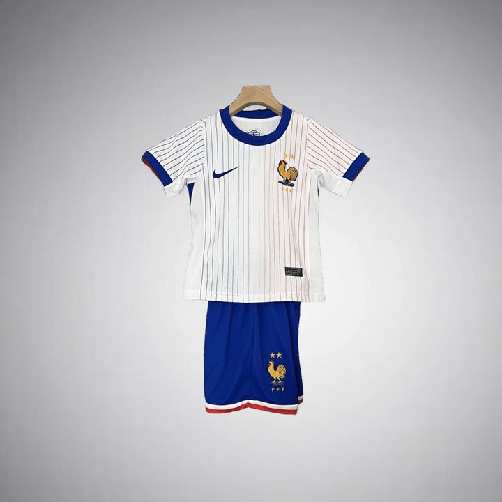 France 2024 Away Kids Size Kit - Premium Quality Jersey at FootballPrestige.com