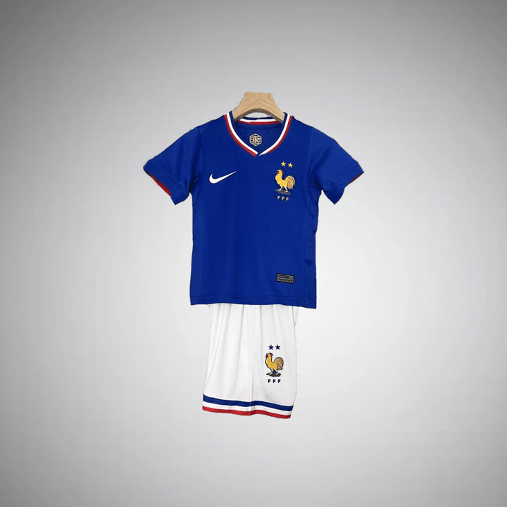 France 2024 Home Kids Size Kit - Premium Quality Jersey at FootballPrestige.com