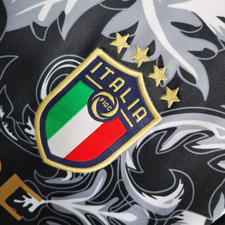 Italy "Versace" Special Black Kit - Premium Quality Jersey at FootballPrestige.com