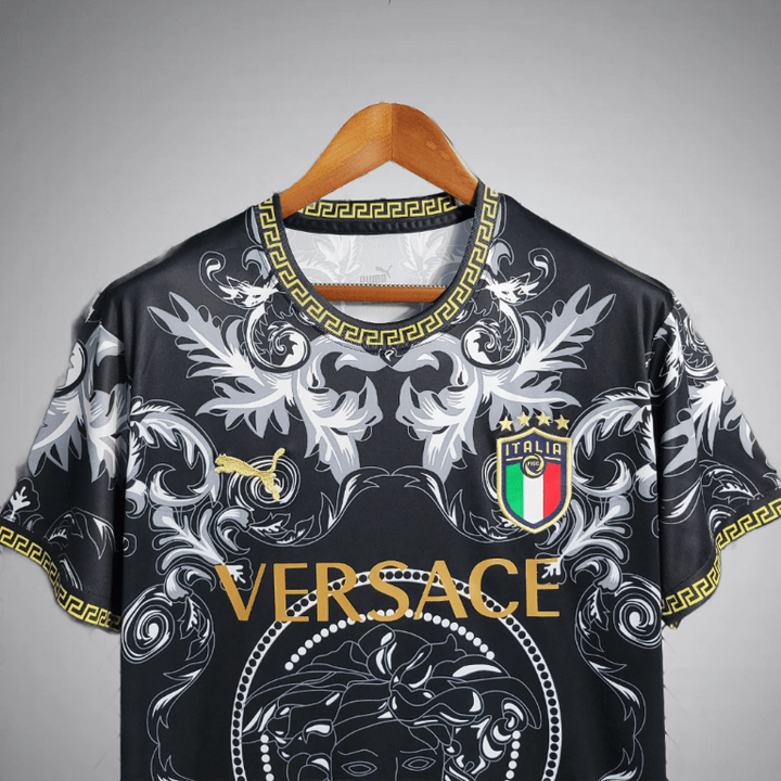 Italy "Versace" Special Black Kit - Premium Quality Jersey at FootballPrestige.com