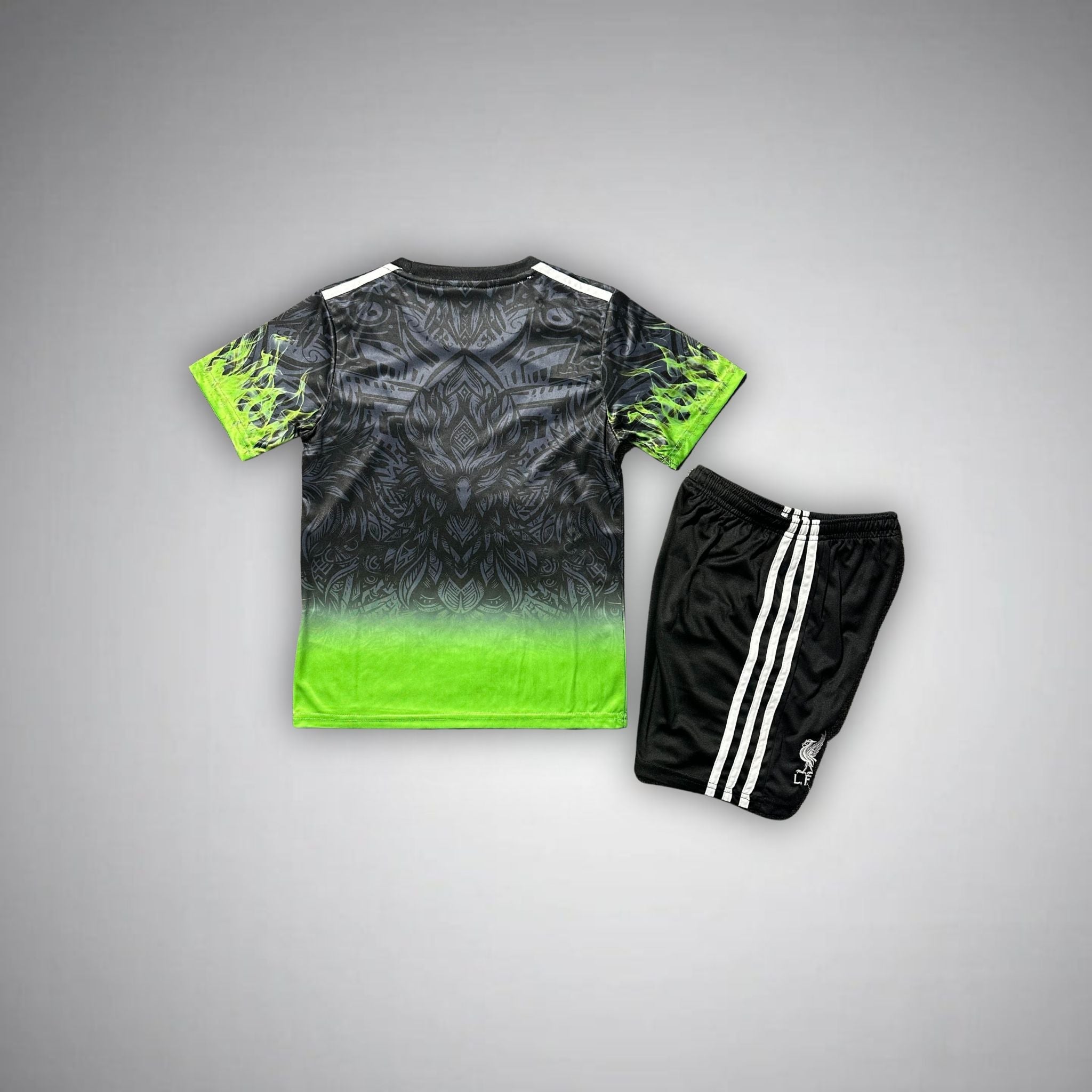 Liverpool "Lime Phoenix" Premium Kids Size Kit - Premium Quality Jersey at FootballPrestige.com