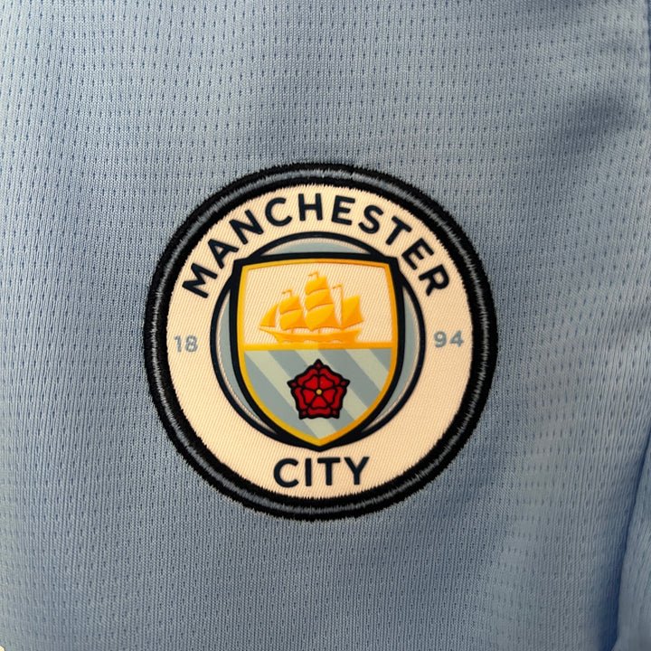 Manchester City 24/25 Home Kids Size Kit - Premium Quality Jersey at FootballPrestige.com