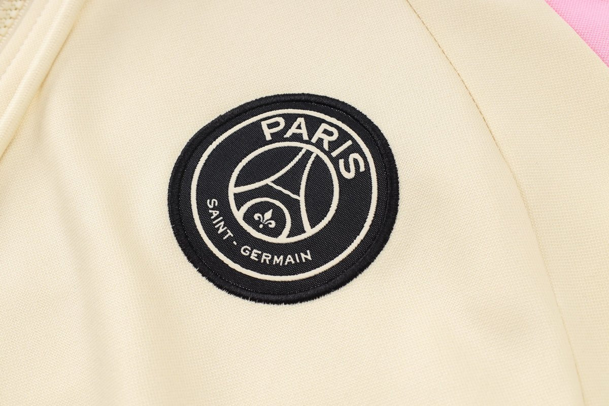 PSG Beige and Black Premium Tracksuit - Premium Quality Jersey at FootballPrestige.com