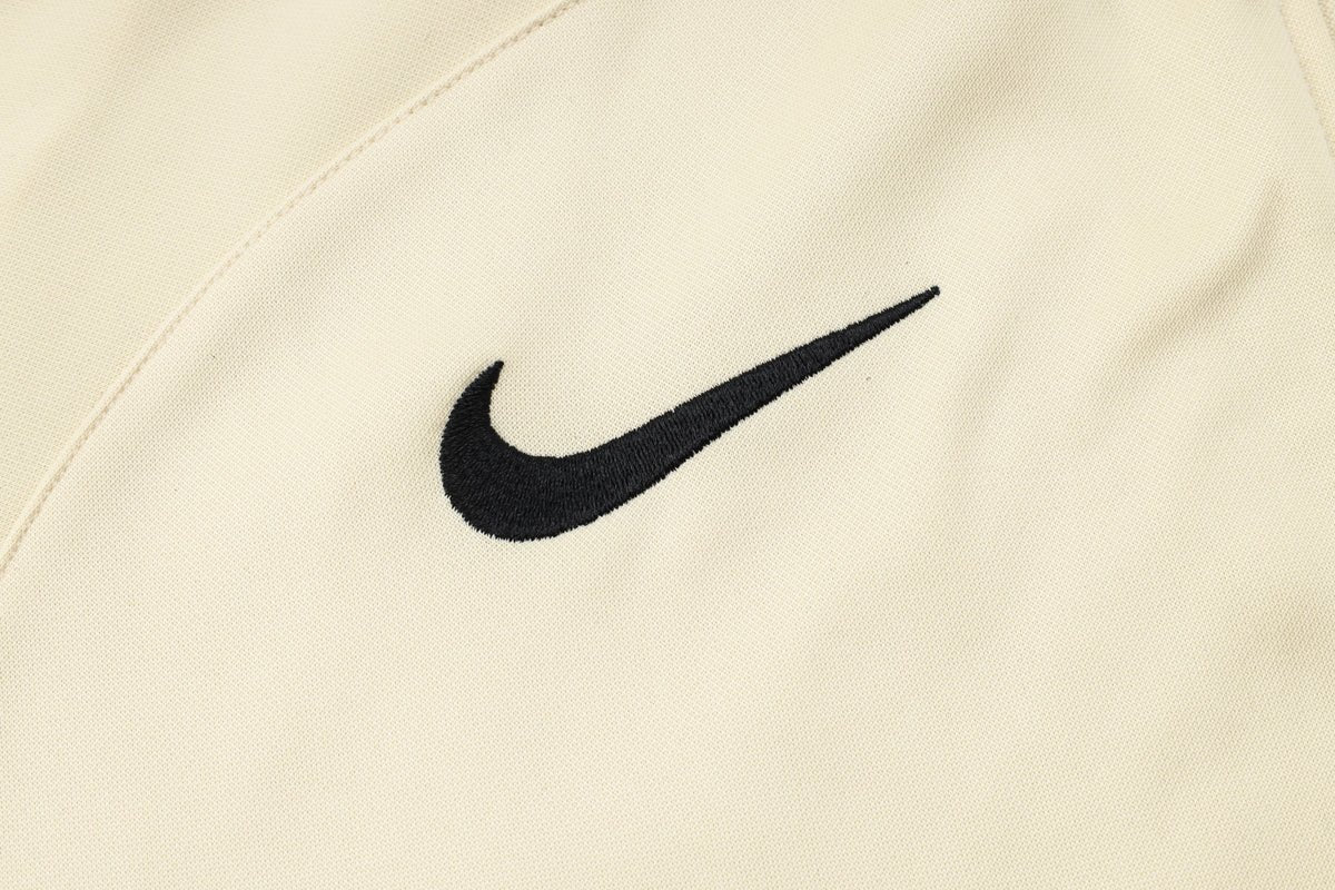 PSG Beige and Dark Blue Premium Tracksuit - Premium Quality Jersey at FootballPrestige.com