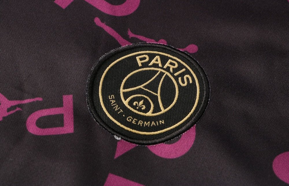 PSG Black and Purple x Gold Premium Tracksuit - Premium Quality Jersey at FootballPrestige.com