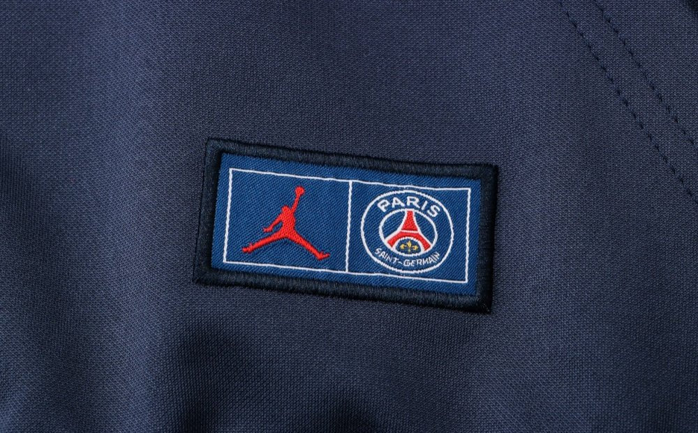 PSG Dark Blue and Red x White Premium Tracksuit - Premium Quality Jersey at FootballPrestige.com