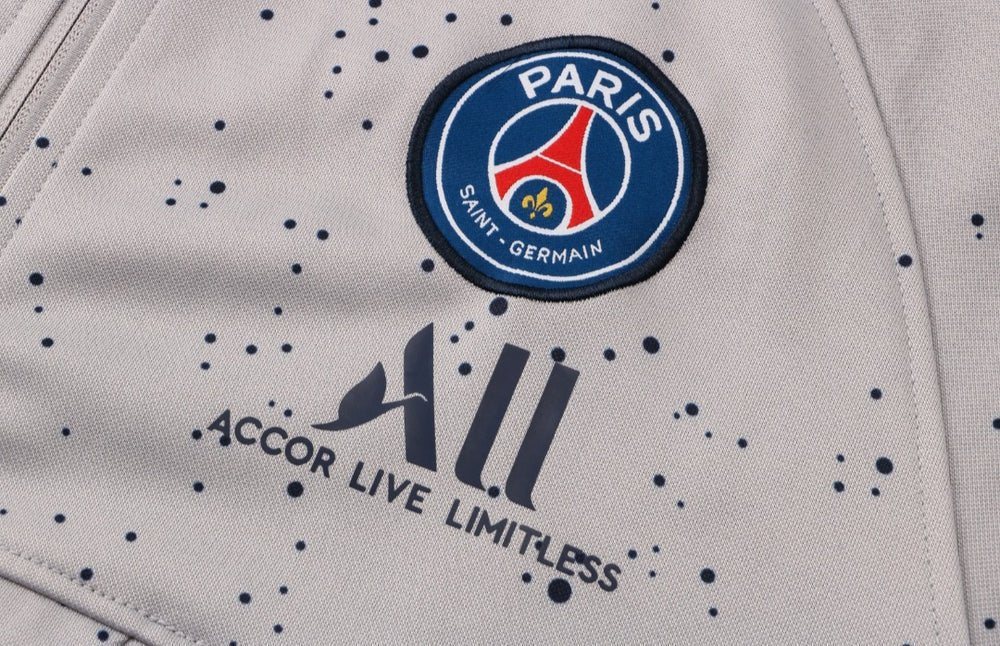 PSG Dark Gray and Blue Premium Tracksuit - Premium Quality Jersey at FootballPrestige.com