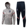 PSG Dark Gray and Blue Premium Tracksuit - Premium Quality Jersey at FootballPrestige.com