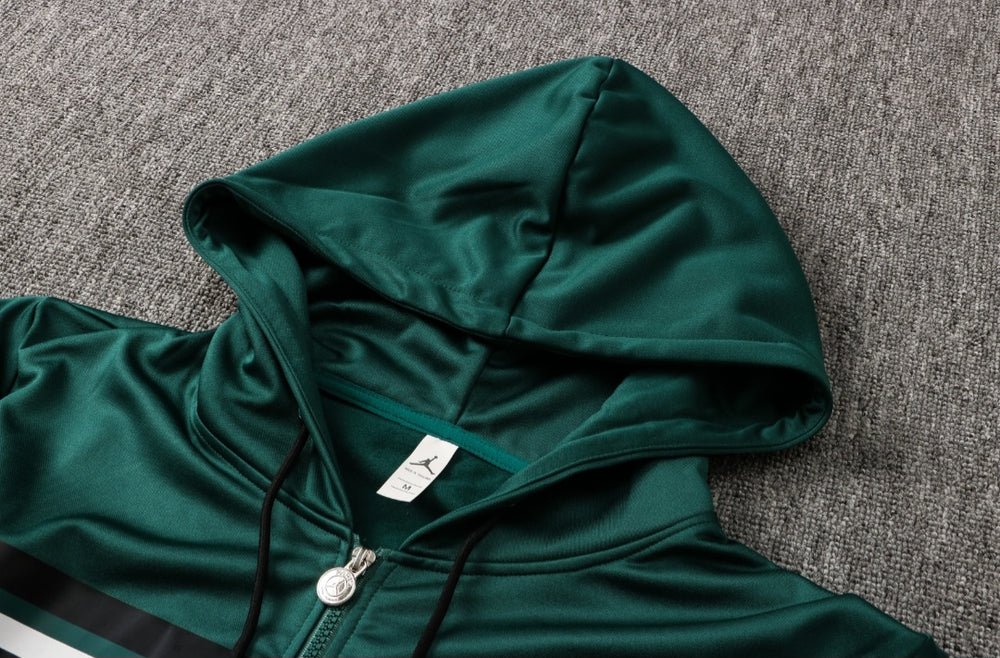 PSG Dark Green and White Premium Tracksuit - Premium Quality Jersey at FootballPrestige.com