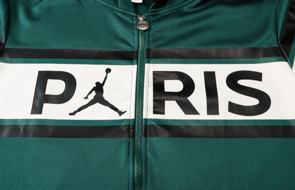 PSG Dark Green and White Premium Tracksuit - Premium Quality Jersey at FootballPrestige.com