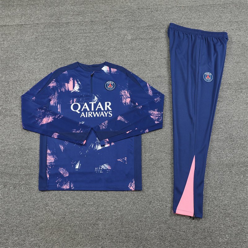 PSG "Parisian Frost" Blue Premium Tracksuit - Premium Quality Jersey at FootballPrestige.com