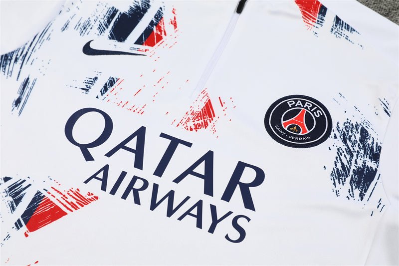 PSG "Parisian Frost" White Premium Tracksuit - Premium Quality Jersey at FootballPrestige.com