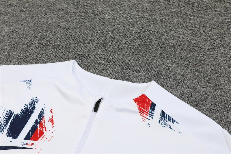 PSG "Parisian Frost" White Premium Tracksuit - Premium Quality Jersey at FootballPrestige.com