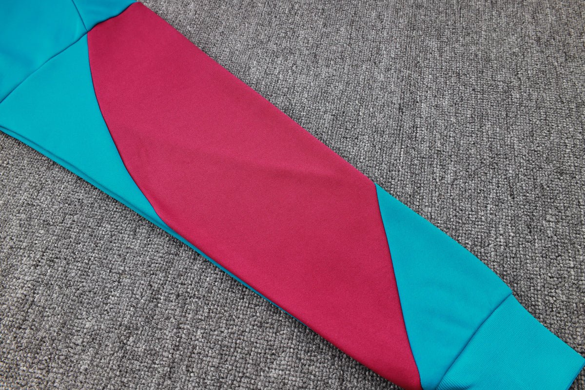 PSG Turquoise and Pink Premium Tracksuit - Premium Quality Jersey at FootballPrestige.com