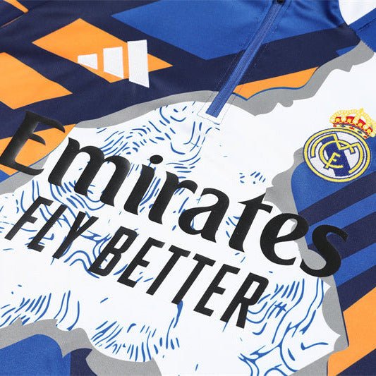 Real Madrid "Azul Reactor" Premium Tracksuit - Premium Quality Jersey at FootballPrestige.com
