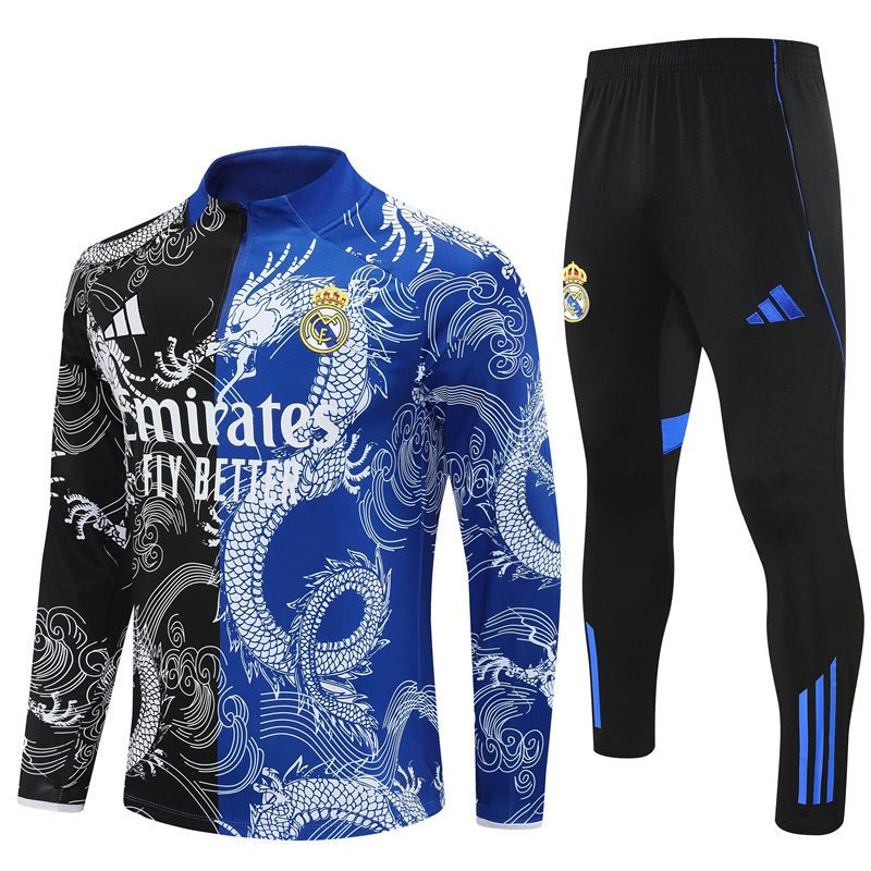 Real Madrid "Azure Serpent" Premium Kids Size Tracksuit - Premium Quality Jersey at FootballPrestige.com