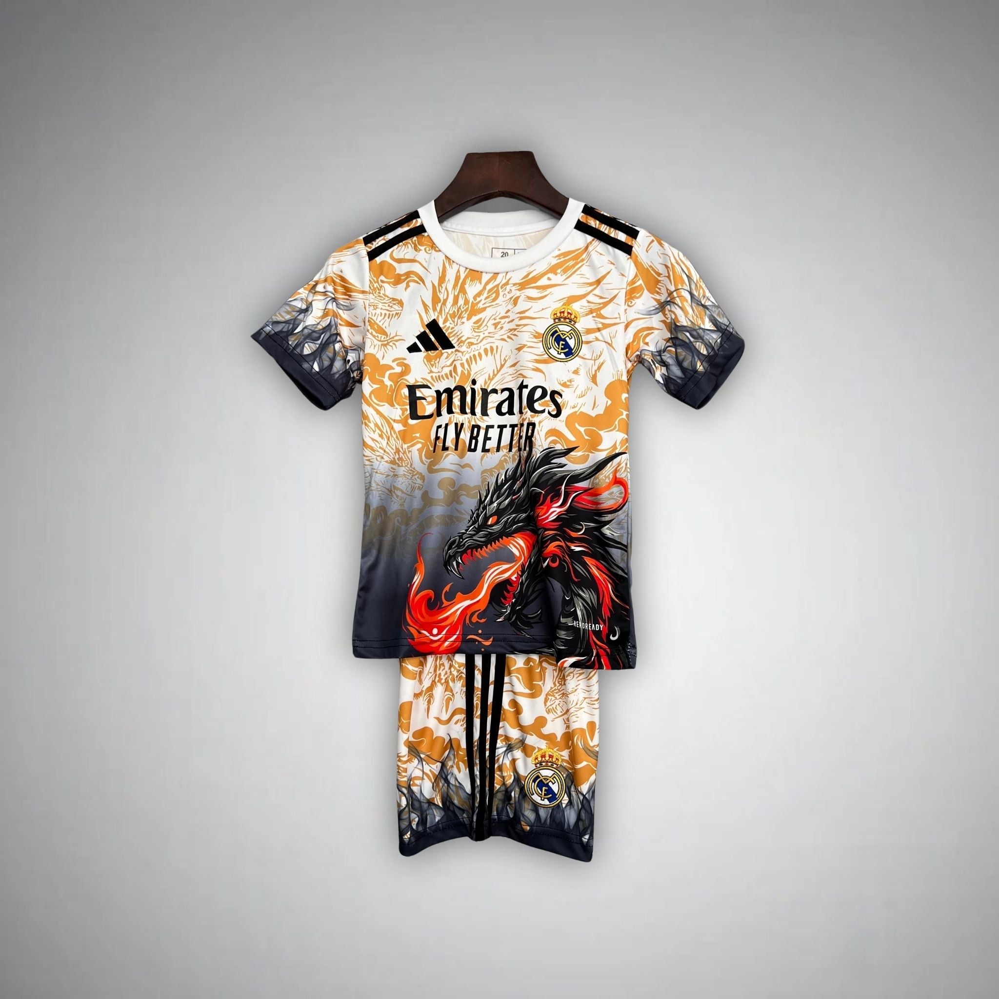 Real Madrid "Draconic Flame" Premium Kids Size Kit - Premium Quality Jersey at FootballPrestige.com