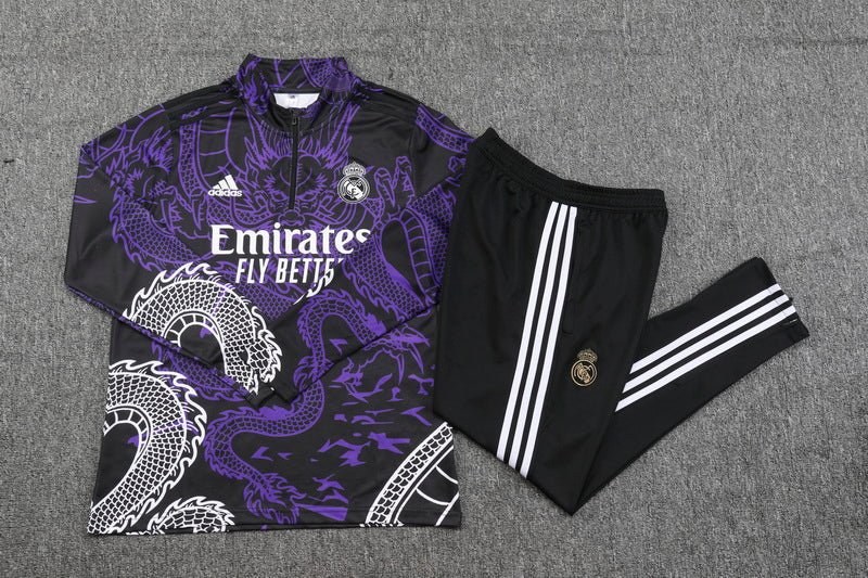 Real Madrid "Dragon Morado" Premium Tracksuit - Premium Quality Jersey at FootballPrestige.com