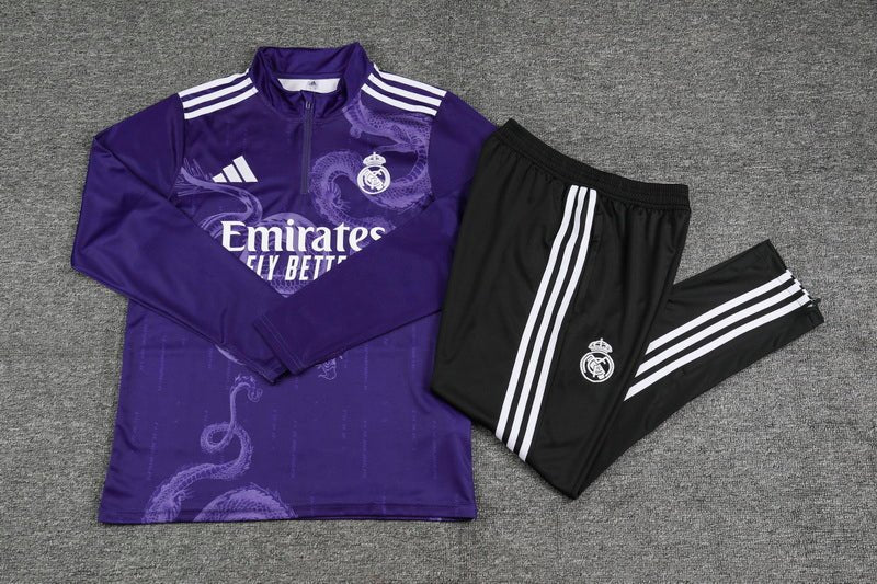 Real Madrid "Dragon Morado" Premium Tracksuit - Premium Quality Jersey at FootballPrestige.com