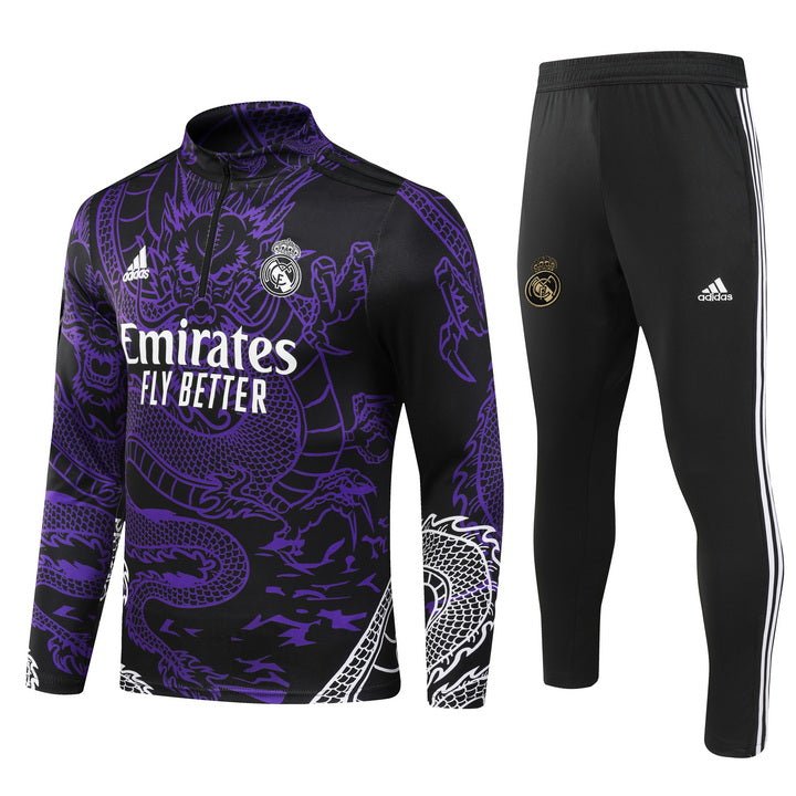 Real Madrid "Dragon Morado" Premium Tracksuit - Premium Quality Jersey at FootballPrestige.com