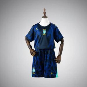 2026 Brazil Away Kids Size Kit from FootballPrestige.com - Premium Football Kits