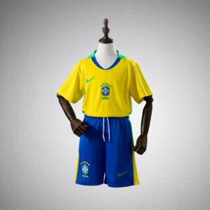 2026 Brazil Home Kids Size Kit from FootballPrestige.com - Premium Football Kits