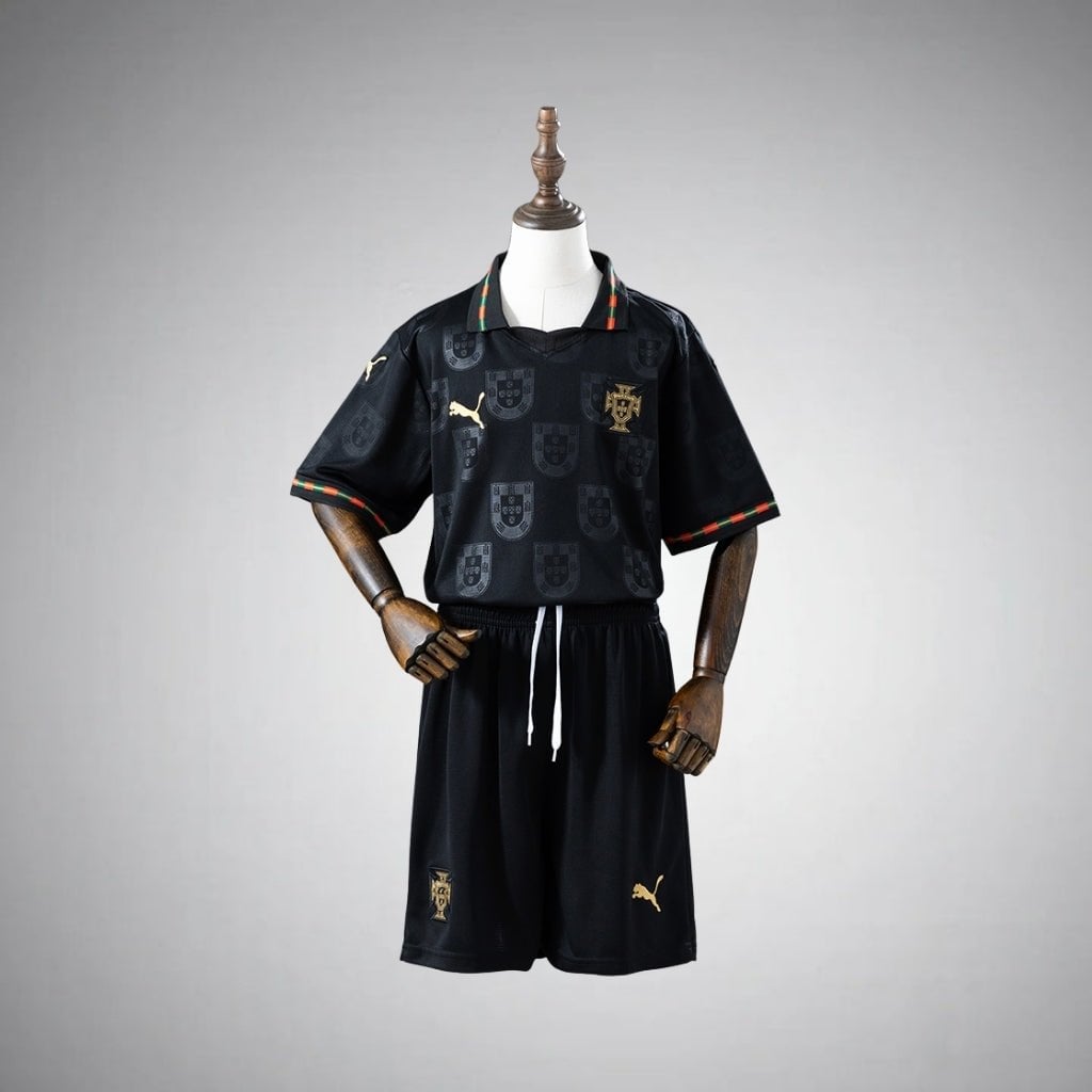 2026 Portugal "Black Panther" Kids Size Kit from FootballPrestige.com - Premium Football Kits