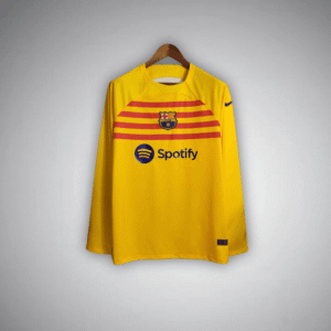 23/24 FC Barcelona Long Sleeve Away Kit from FootballPrestige.com - Premium Football Kits