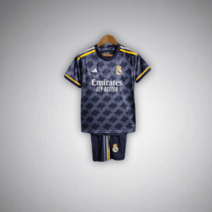 23/24 Real Madrid Away Premium Kids Size Kit from FootballPrestige.com - Premium Football Kits