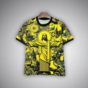 24/25 Brazil "Jesus" Premium Yellow Kit from FootballPrestige.com - Premium Football Kits