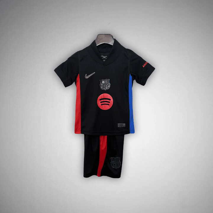 24/25 FC Barcelona Away Kids Size Kit from FootballPrestige.com - Premium Football Kits