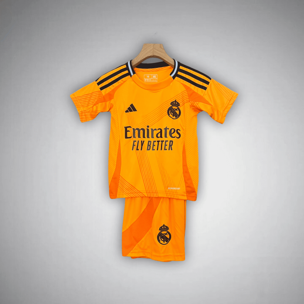 24/25 Real Madrid Away Kids Size Kit from FootballPrestige.com - Premium Football Kits