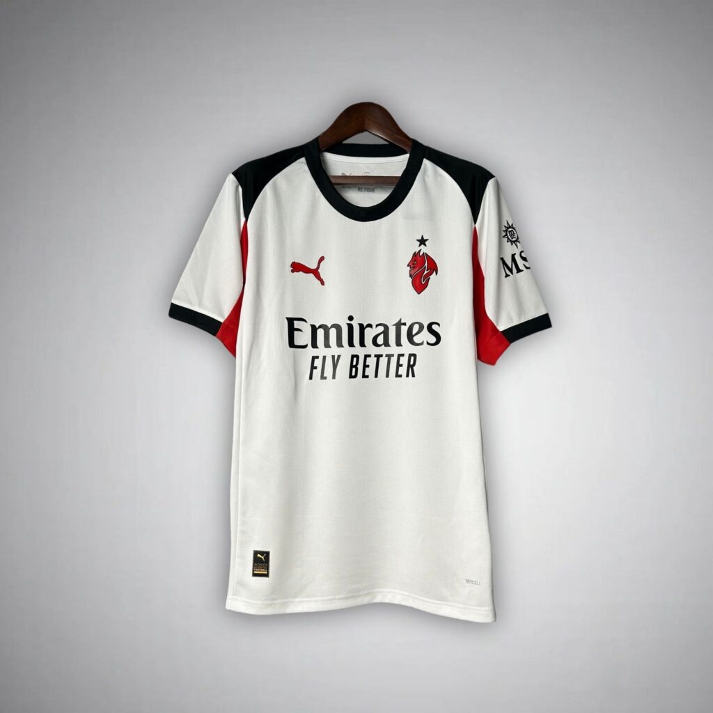 25/26 AC Milan Away Kit from FootballPrestige.com - Premium Football Kits
