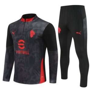 25/26 AC Milan Training Black Tracksuit from FootballPrestige.com - Premium Football Kits