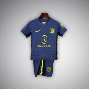 25/26 Atletico Madrid Away Kids Size Kit from FootballPrestige.com - Premium Football Kits
